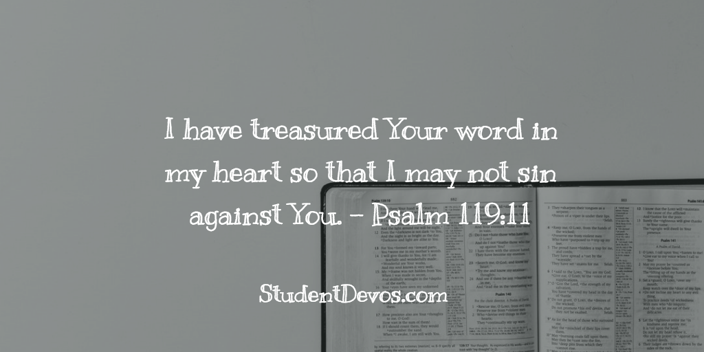 Daily BIble Verse and Devotion – Psalm 119:11