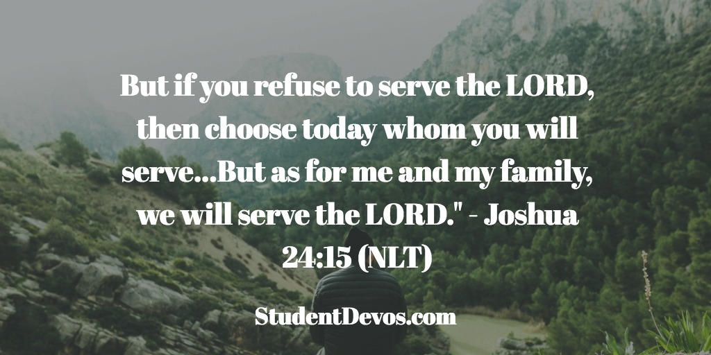 Daily Bible Verse and Devotion – Joshua 24:15