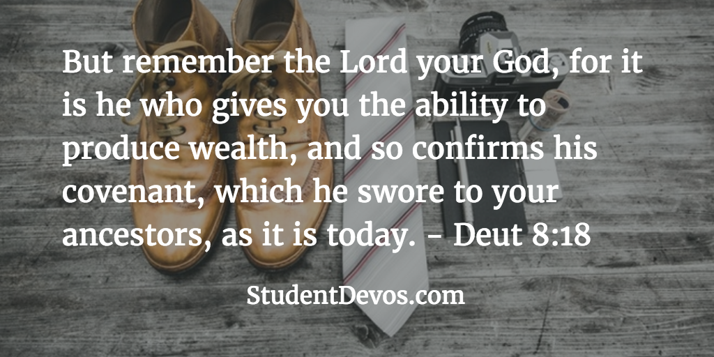 Daily Bible Verse and Devotion – Deuteronomy 8:18