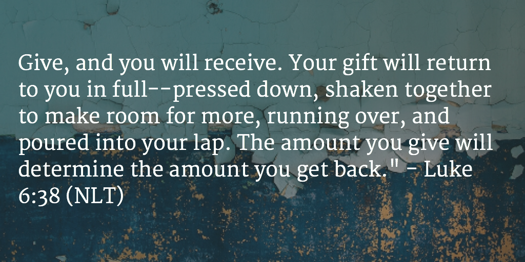 Daily Bible Verse and Devotion – Luke 6:38
