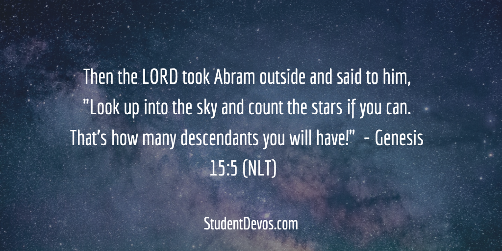 Daily Bible Verse and Devotion – Genesis 15:5