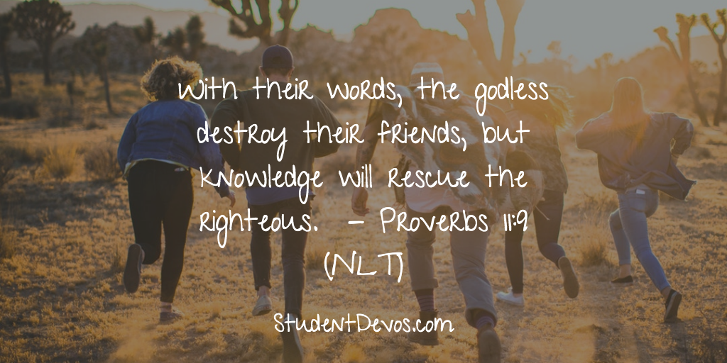 Daily Bible Verse and Devotion – Proverbs 11:9