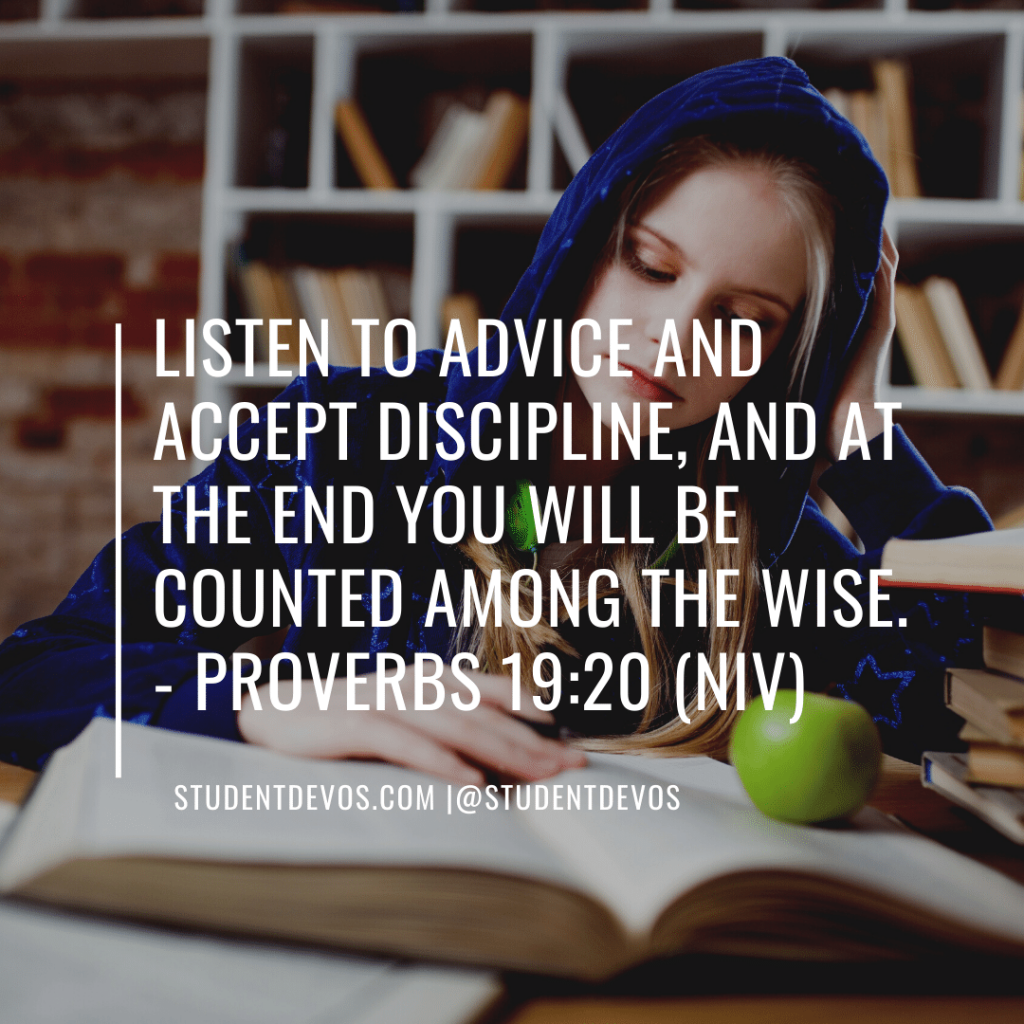 Daily Bible Verse and Devotion – Proverbs 19:20