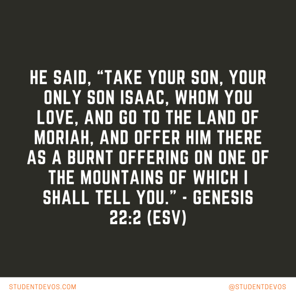 Daily Bible Verse and Devotion – Genesis 22:2