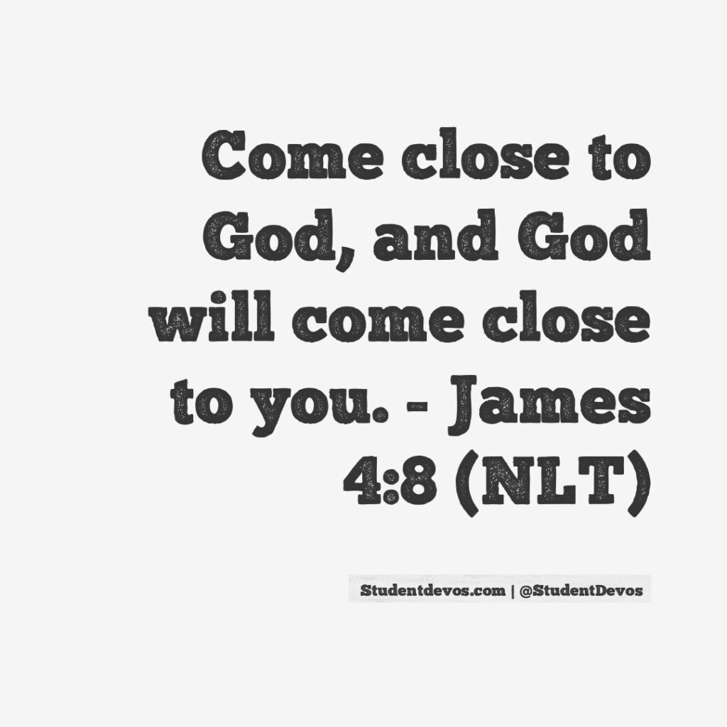 Daily Bible Verse and Devotion – James 4:8