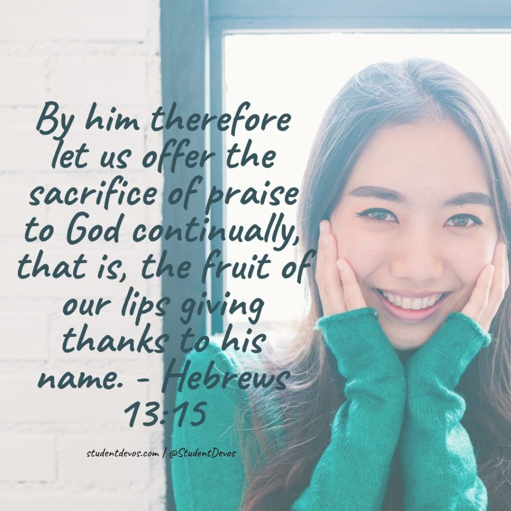 Daily Bible Verse and Devotion – Hebrews 13:15