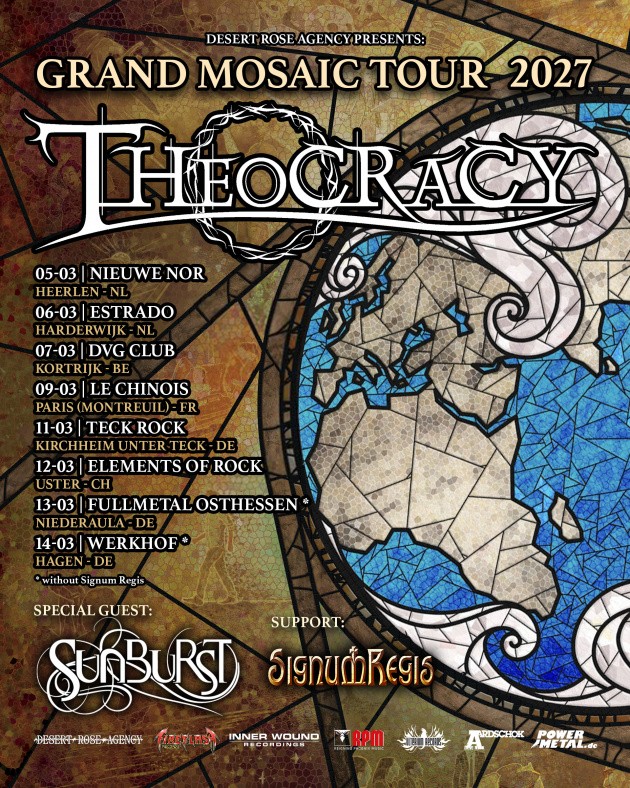 SIGNUM REGIS Announce European Tour with Theocracy & Sunburst